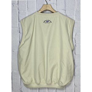 House Of Scotland Golf Mens‎ Beige V-Neck Vest Size L Pockets Back Logo
